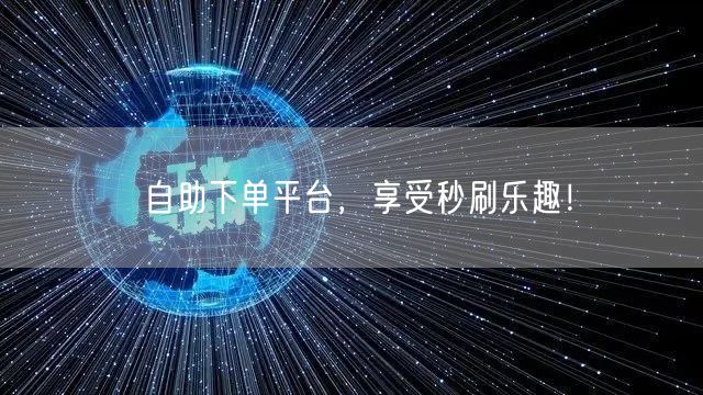 自助下单平台，享受秒刷乐趣！