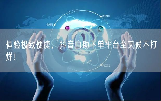 体验极致便捷，抖音自助下单平台全天候不打烊！