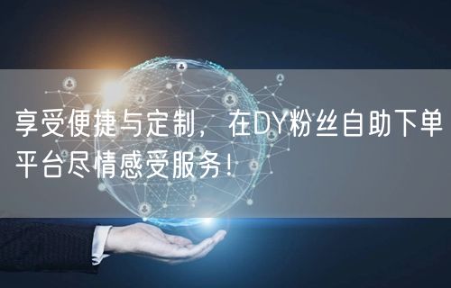 享受便捷与定制，在DY粉丝自助下单平台尽情感受服务！